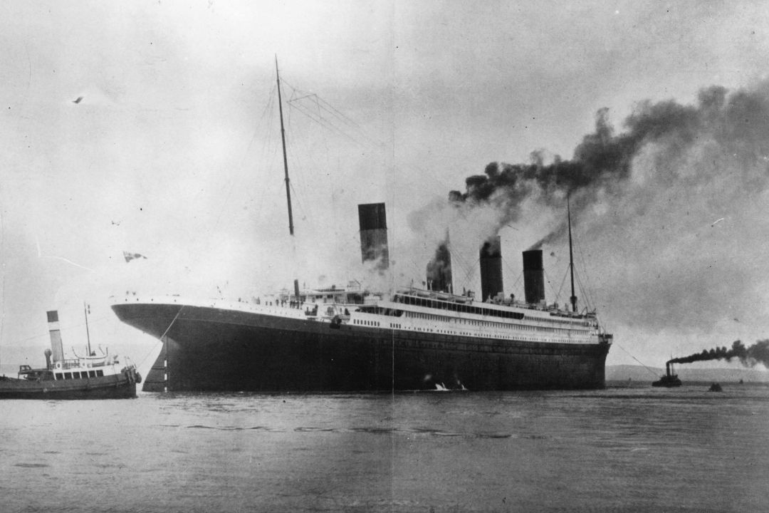 Vista originale del transatlantico della compagnia White Star - Titanic